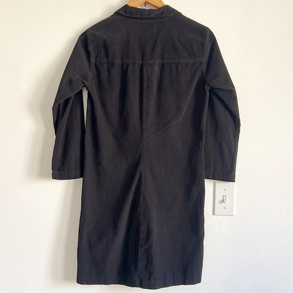 Velvet Gram & Spencer Lana Corduroy Shirt Dress Long Sleeves Mini Black - Picture 7 of 14